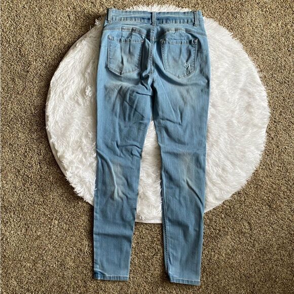 Wax Jeans Butt Enhancing Blue Stretchy Size 7 - Picture 2 of 9